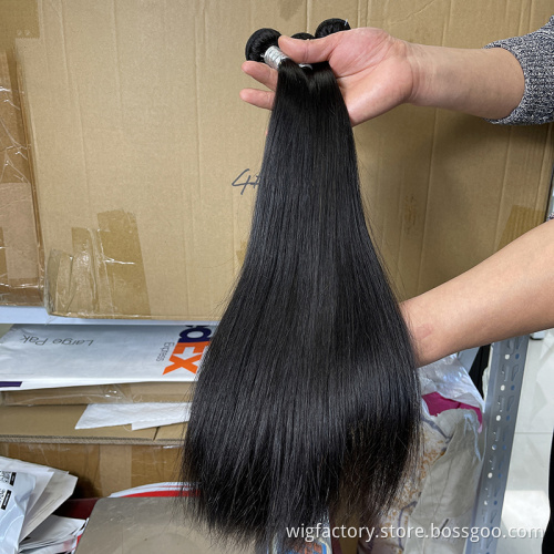 Factory price bone straight human hair bundles with closure, bone straight vietnam hair